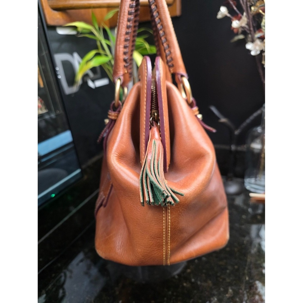 Dooney & Bourke Mitchell Satchel Tan Florentine Leather Doctor Bag Large - Picture 5 of 16